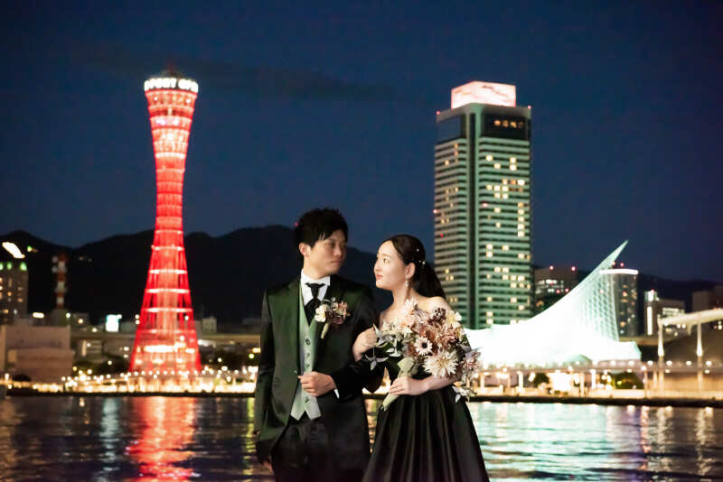 夜の神戸ハーバーランド