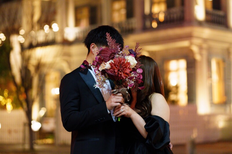 ブーケで隠してみたよ