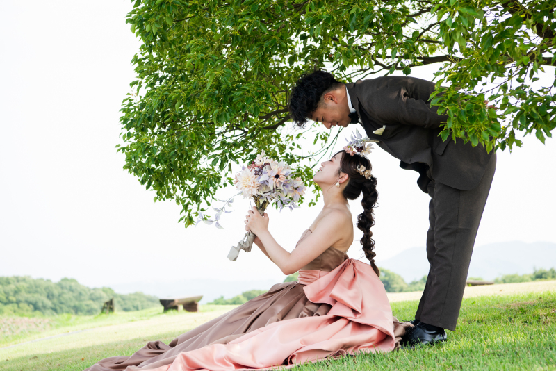 【あわじ花さじき☆お花畑での洋装ロケ撮影】◆秋キャンペーン¥163,000→¥126,000◆ ヘアメイク・衣装・データ込み料金