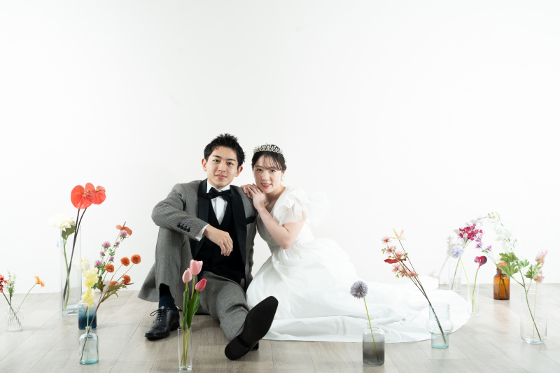 【洋装スタジオ】衣装ランクによる追加料金なし(100着以上から選べる)◇撮影料・ヘアメイク・衣装・データ全て込み料金