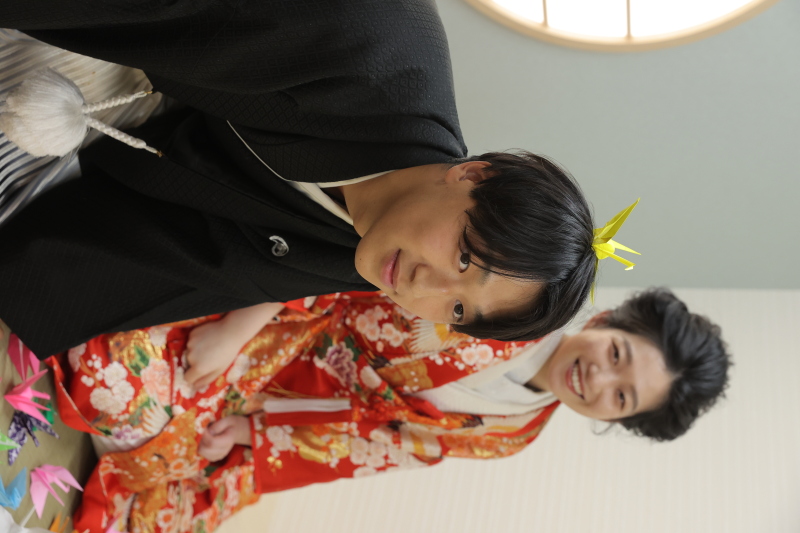 あれれ？頭に鶴？