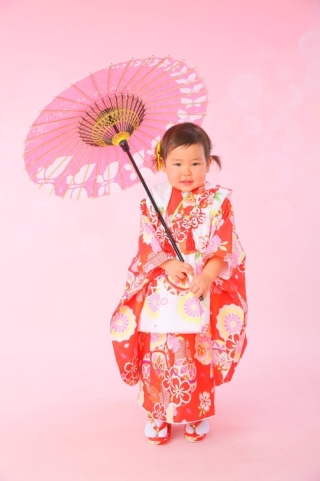 お子様着付（被布３歳・羽織袴５歳）