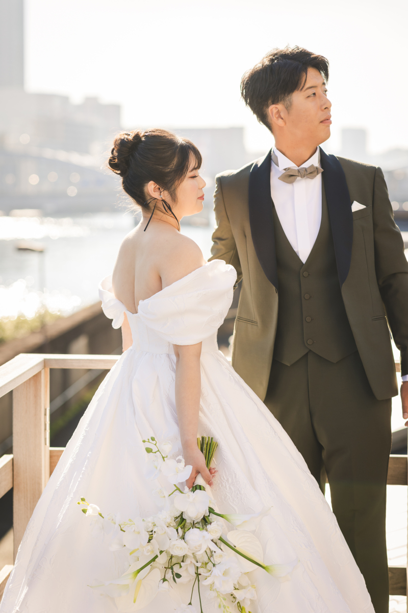 空と隅田川を背景に・・・