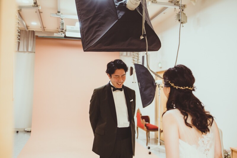 スタジオに戻りドレス姿はファーストミート♡