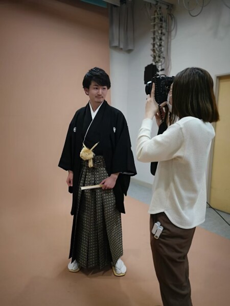 和装にチェンジして決め顔から!