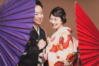 和装＆洋装 スタジオでご家族皆さんと撮影