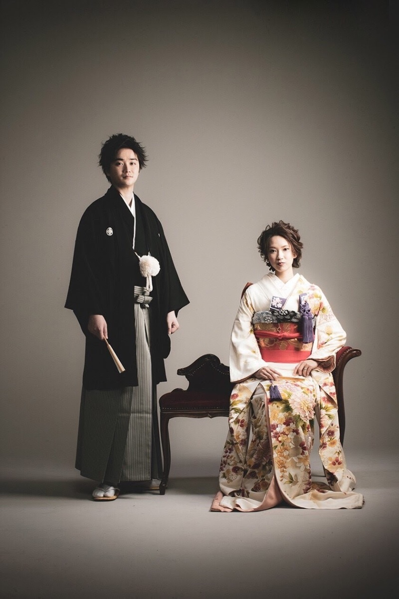 ★打掛を脱いで大振袖での撮影スタート★