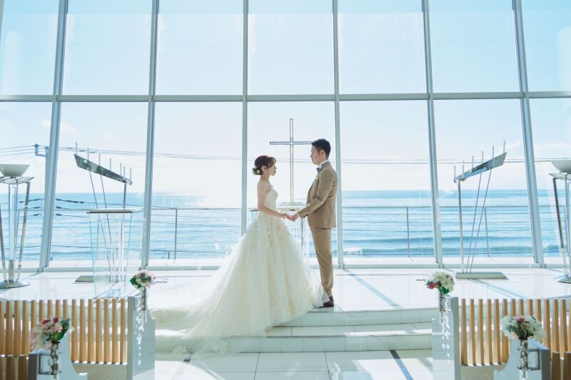 誓いのシーンもロマンティックに♪