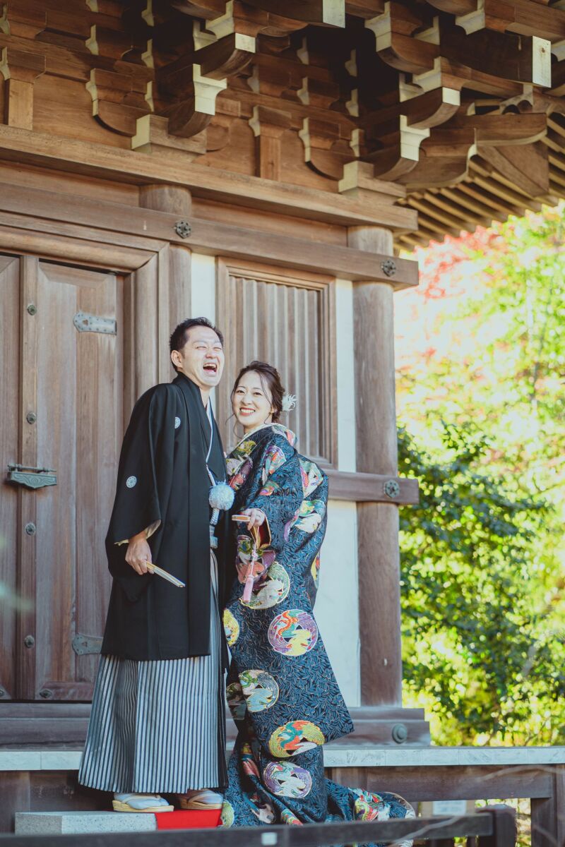 400年の歴史ある東禅寺の三重塔で撮影