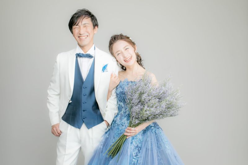 爽やかなブルーでお揃いに