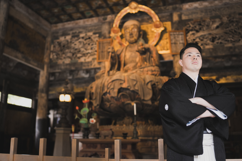 仏殿内での撮影