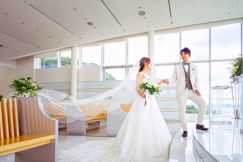 ベールをたなびかせたショット♪