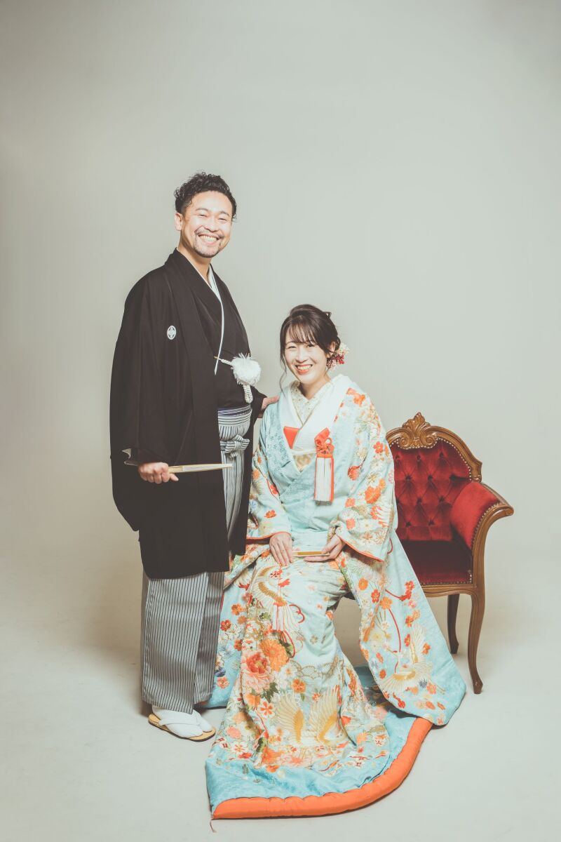スタジオでも和装写真を残しました