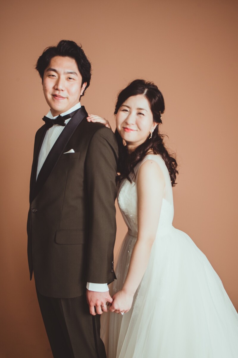 スタジオでの洋装撮影スタートです!