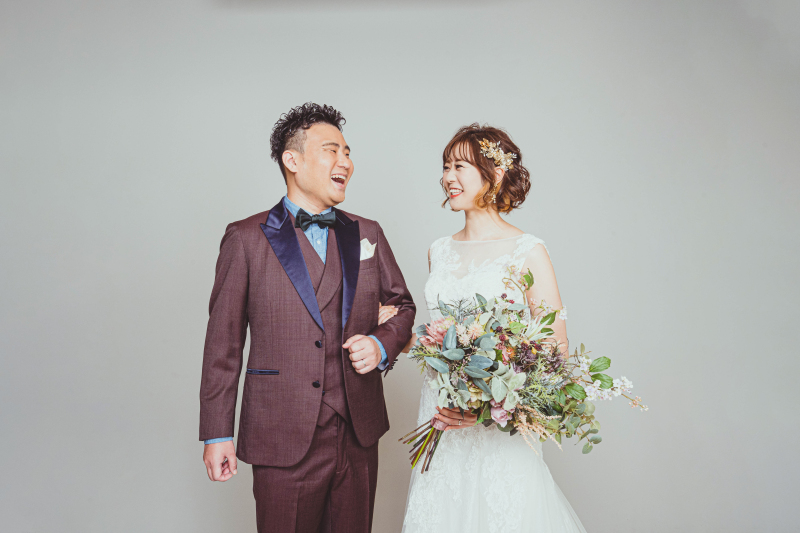 ウエディングドレスから撮影スタート♡