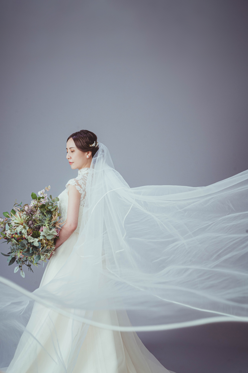 ロングベールでアレンジ