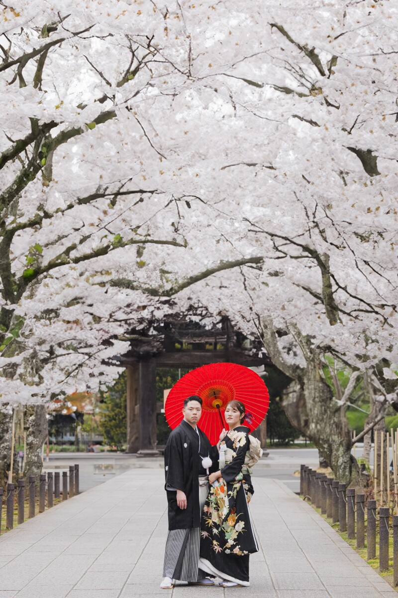 桜の下で・・・