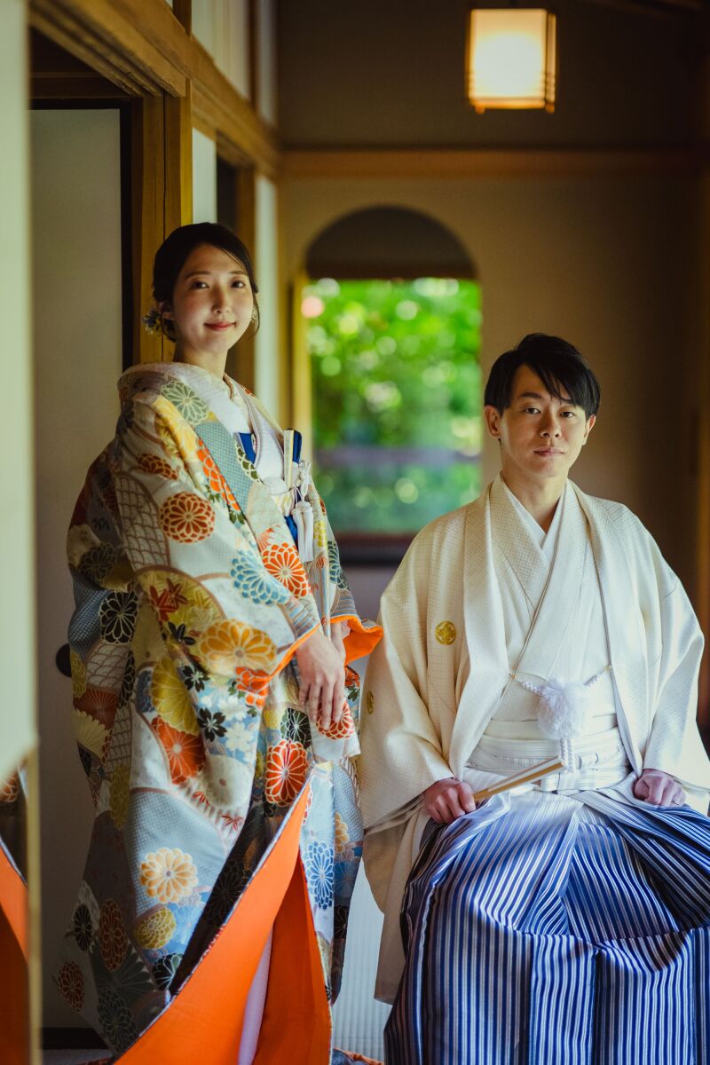 着物に着替えて、目白庭園へ