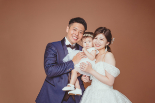 お子様と三人での撮影♬