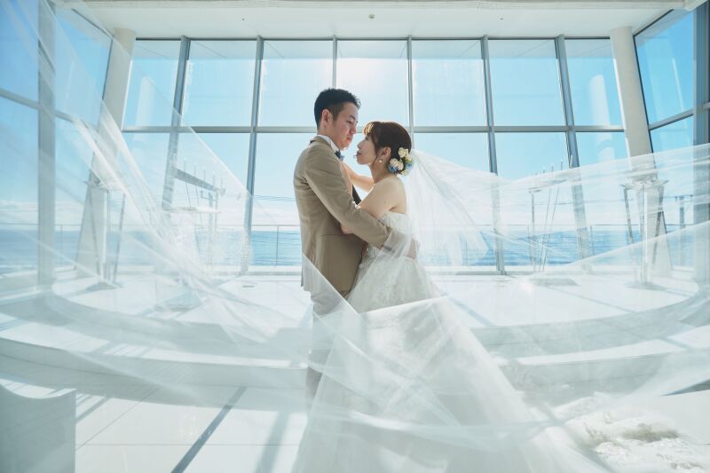 ベールが美しいワンシーン