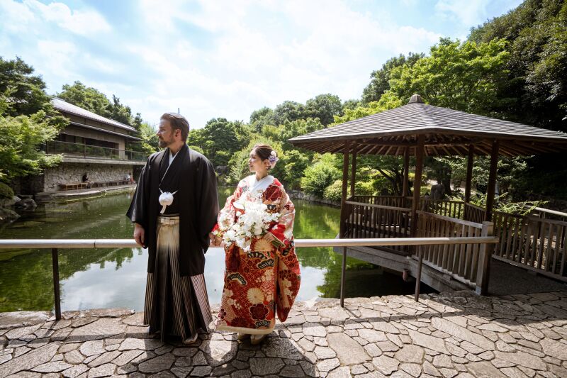 目白庭園(池袋)水辺に広がる庭園