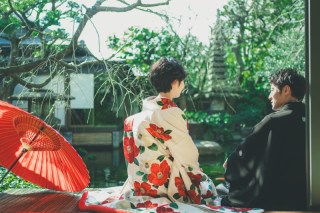 BRIDARIUM MUE(ブライダリウム ミュー)_「料亭」庭園・和室でウエディングフォト 和装編
