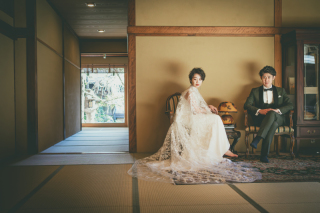 BRIDARIUM MUE(ブライダリウム ミュー)_「料亭」庭園・和室でウエディングフォト 洋装編