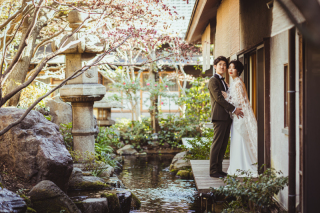 BRIDARIUM MUE(ブライダリウム ミュー)_「料亭」庭園・和室でウエディングフォト 洋装編