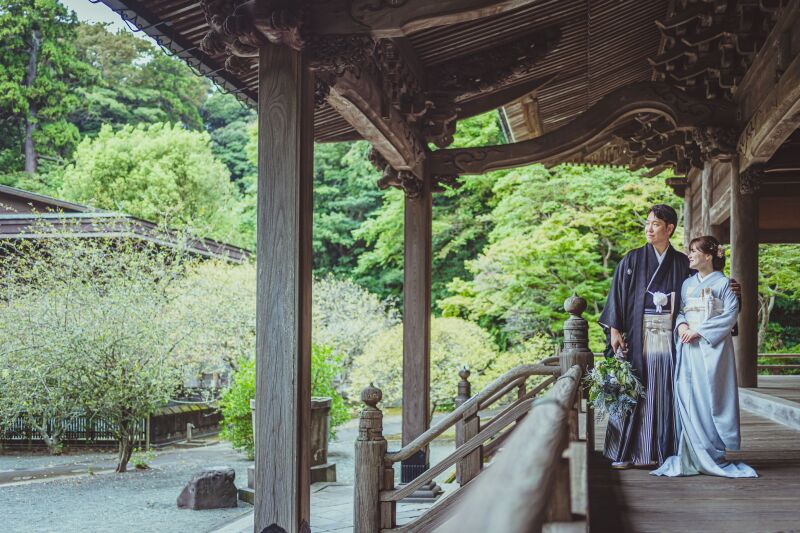 【チャペル&寺院】和装1着・洋装1着|鎌倉海が見えるチャペル&鎌倉近隣寺院|衣裳事前試着付き・選び放題 |平日限定