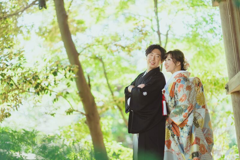 【本店スタジオ+和装ロケ】和装1着・洋装1着|東禅寺の和装ロケーション撮影とスタジオ撮影がセットに|平日限定