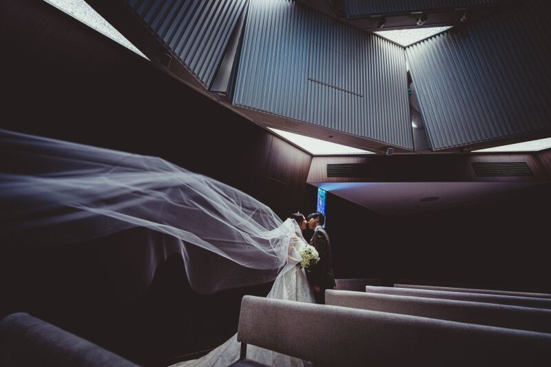 【チャペルフォト】洋装1着・100カット|緑のガーデン付きダイヤモンドチャペル|衣裳事前試着付き・選び放題 |平日限定