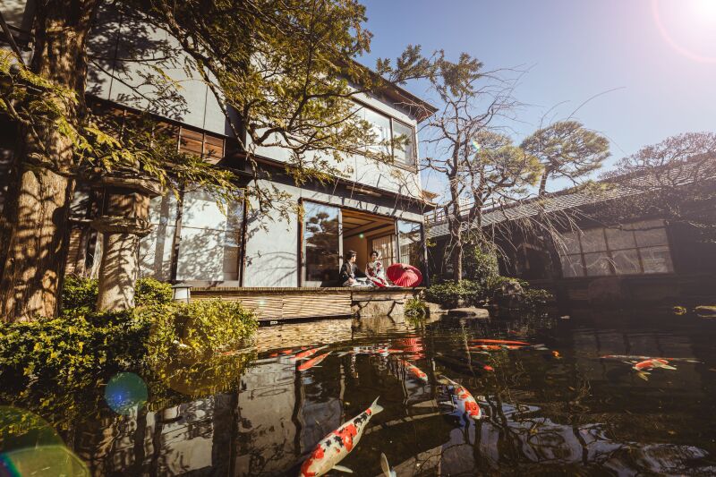 【料亭フォト】和装1着|隅田川沿いの老舗料亭「つきじ治作」で撮れる!日本建築・庭園|平日限定