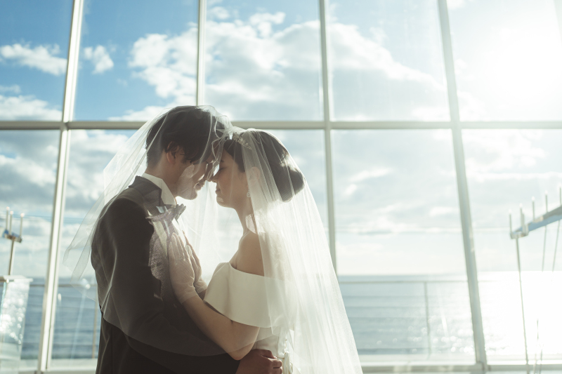 【チャペルフォト】洋装1着・100カット|海が広がるチャペル|衣裳事前試着付き・選び放題 |平日限定