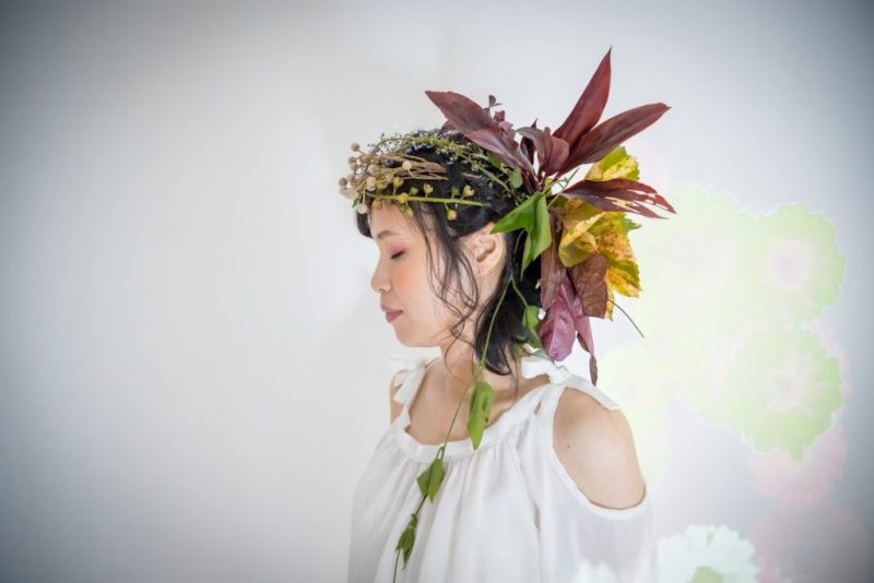 草花ヘア完成！