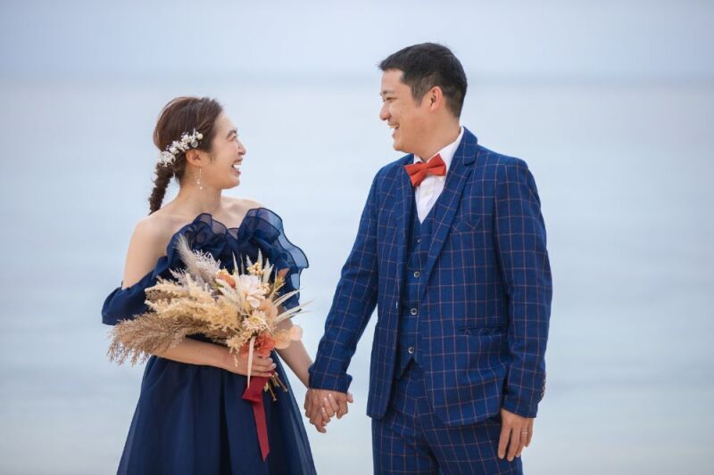 お揃いブルー！