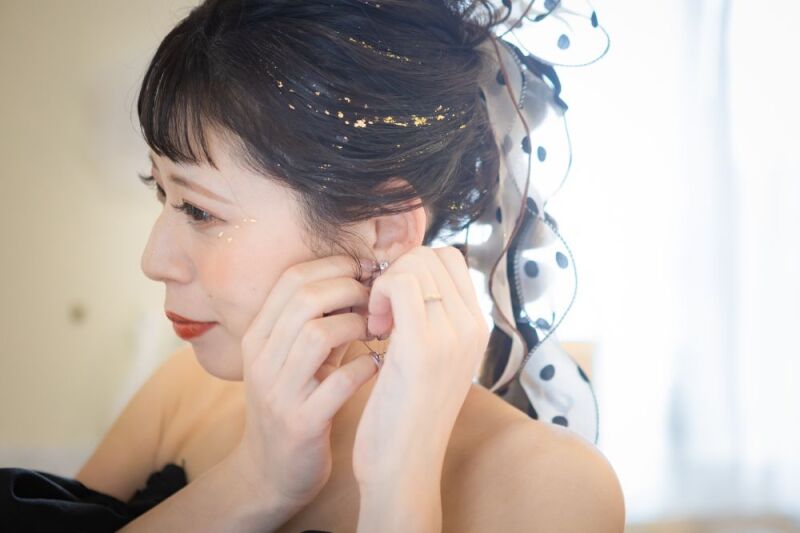 ２着目　カラードレスに着替え♪