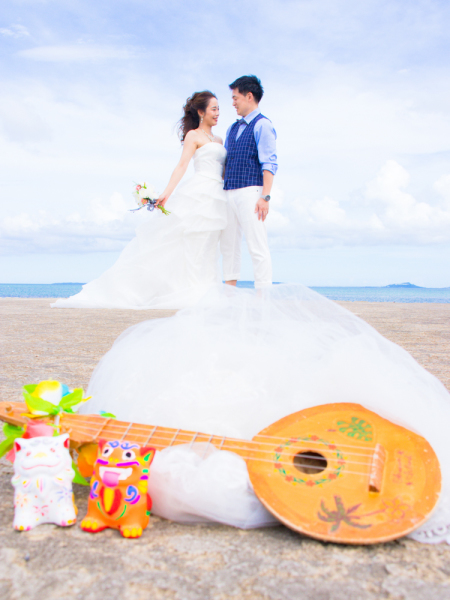 手作りシーサーと共に♪