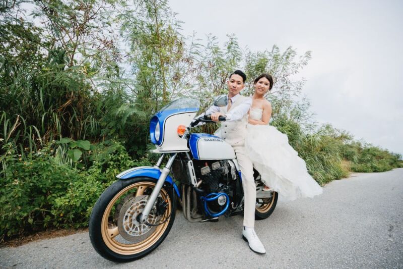 車好き、バイク好きの方必見!自分のバイクとクールなウエディング撮影♪