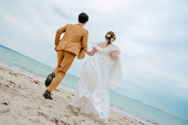 砂浜でダッシュ！