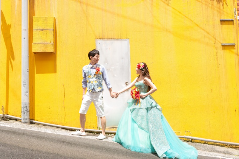 金武の街並みでお散歩ショット♪