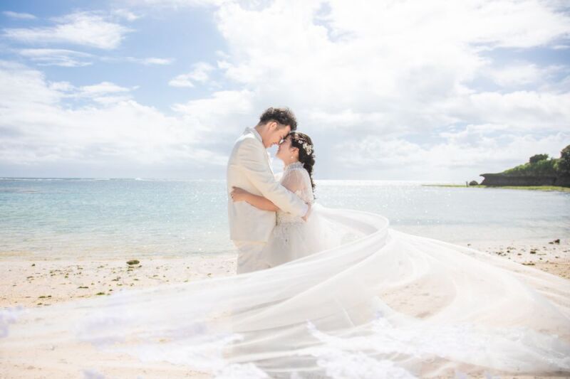 ロングベールがロマンチック♥