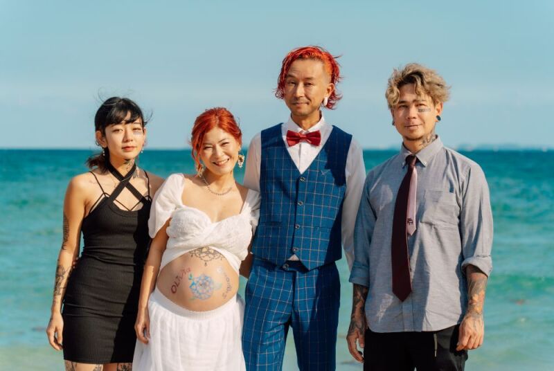 ご友人も祝福にかけつけてくれて♥