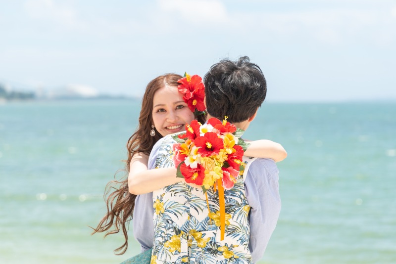 ビーチでリゾート感溢れるショット