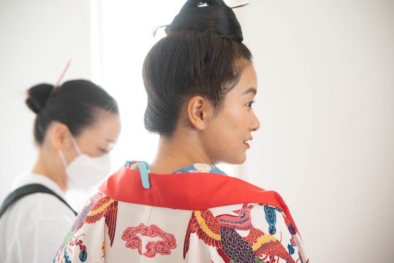 琉装のお支度からスタート♪