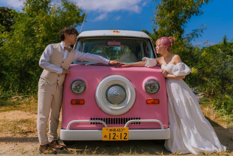 キュートでポップなショットを撮れるピンクカー