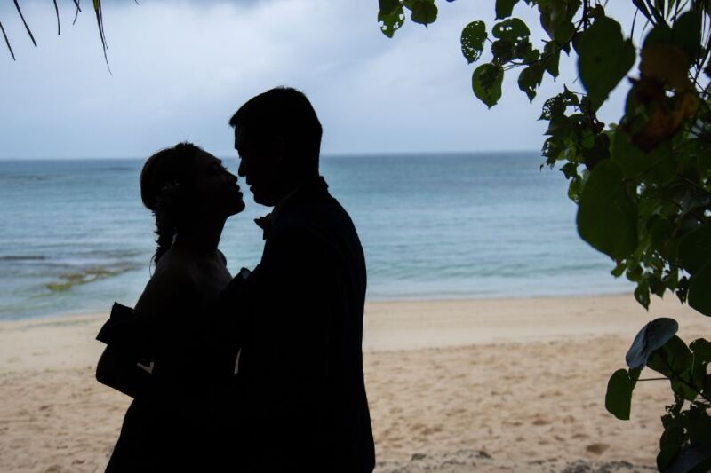 グリーンの木陰でシャドーショット。