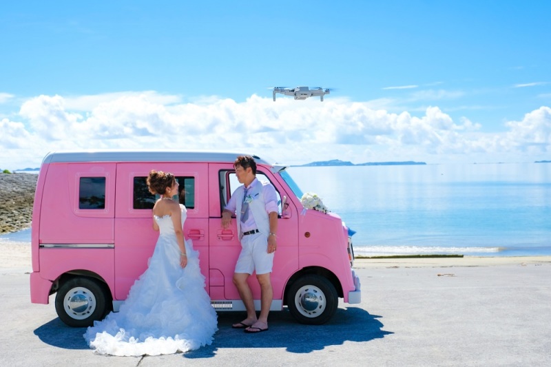 空からドローンも！笑顔がたくさんウェディングフォト♡