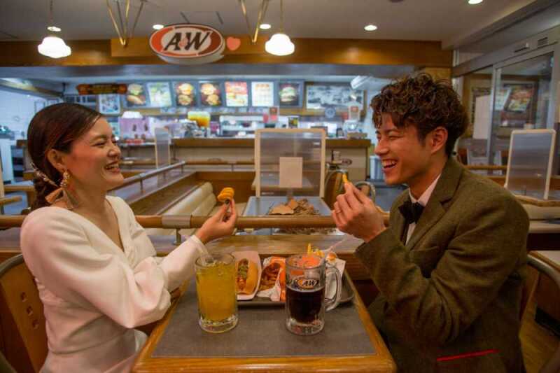 A&Wのデリシャスなフードを食べながら♬