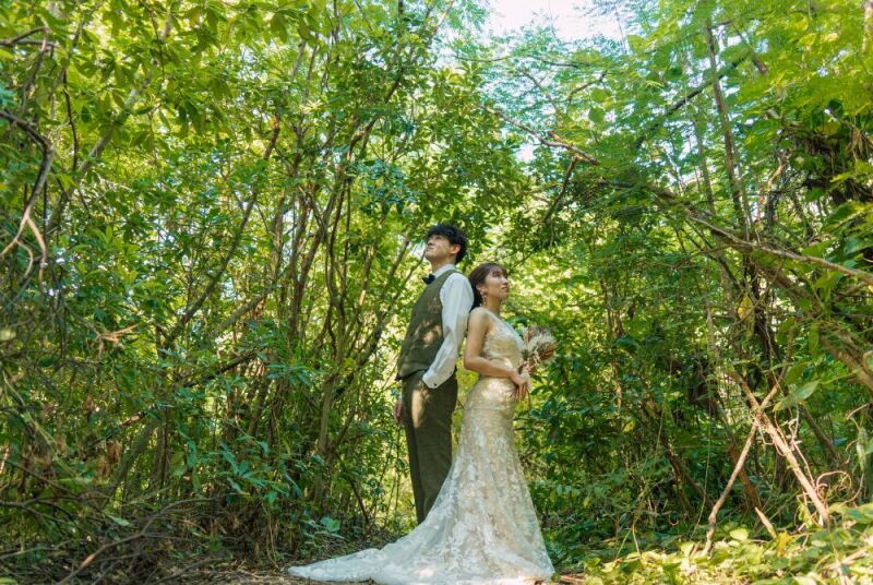 まずはグリーンで撮影♬