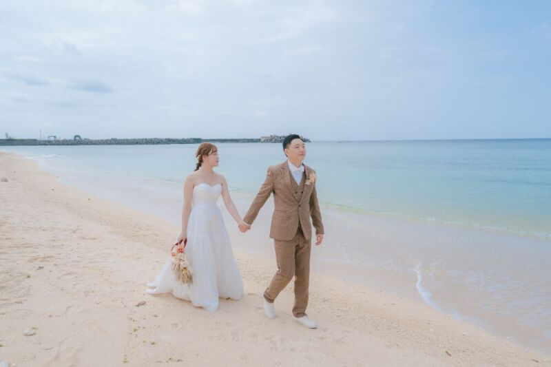 ビーチ到着、テンションあがります！